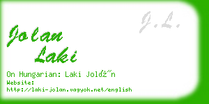 jolan laki business card